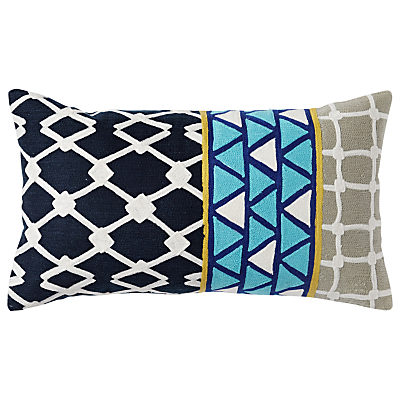 west elm Linked Tiles Cushion Nightshade